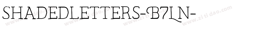 Shadedletters-B7Ln字体转换