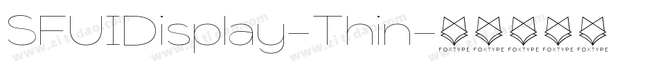 SFUIDisplay-Thin字体转换