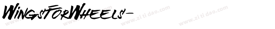 WingsForWheels字体转换