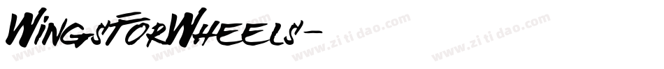 WingsForWheels字体转换