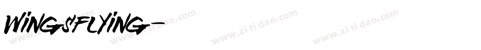 wingsflying字体转换