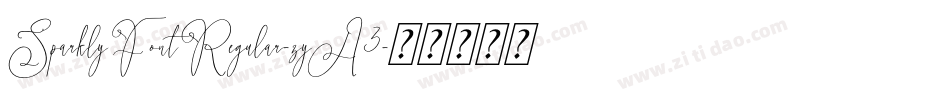 SparklyFontRegular-zyA3字体转换