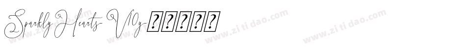 SparklyHearts-V10y字体转换
