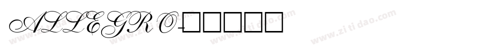 ALLEGRO字体转换