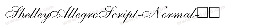 ShelleyAllegroScript-Normal字体转换