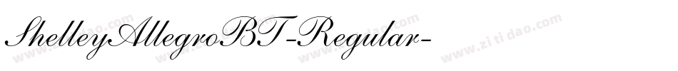 ShelleyAllegroBT-Regular字体转换