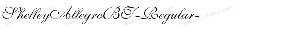ShelleyAllegroBT-Regular字体转换