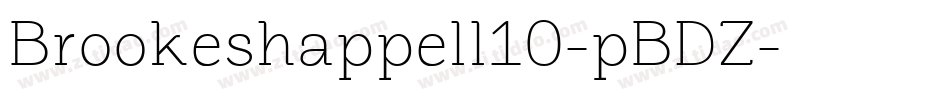 Brookeshappell10-pBDZ字体转换