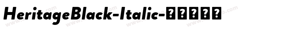 HeritageBlack-Italic字体转换