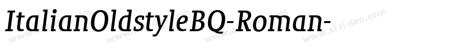 ItalianOldstyleBQ-Roman字体转换