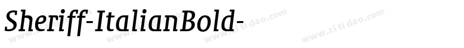 Sheriff-ItalianBold字体转换
