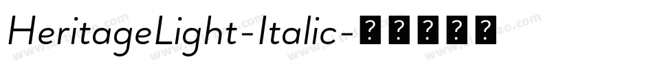 HeritageLight-Italic字体转换