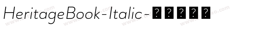 HeritageBook-Italic字体转换