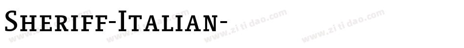 Sheriff-Italian字体转换