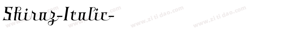 Shiraz-Italic字体转换