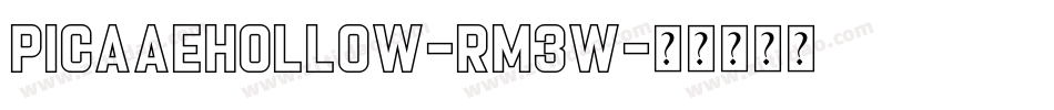 PicaaeHollow-Rm3W字体转换