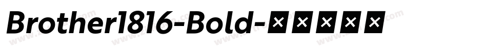 Brother1816-Bold字体转换