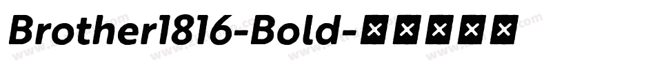 Brother1816-Bold字体转换