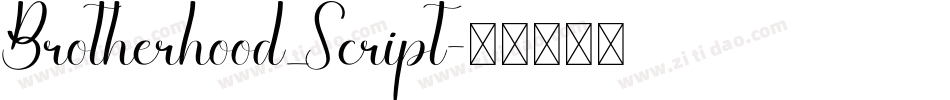 Brotherhood_Script字体转换