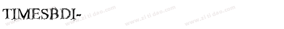 TIMESBDI字体转换