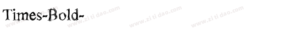 Times-Bold字体转换