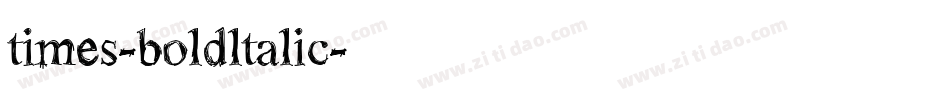 times-boldltalic字体转换