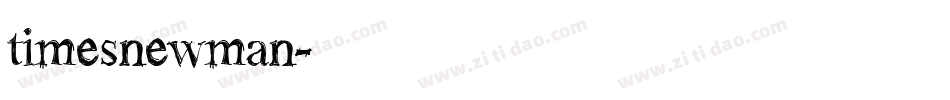 timesnewman字体转换
