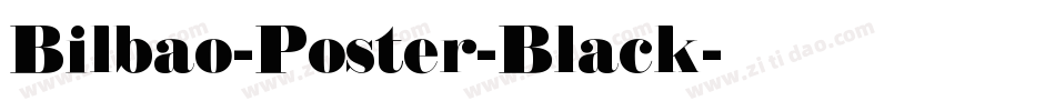 Bilbao-Poster-Black字体转换