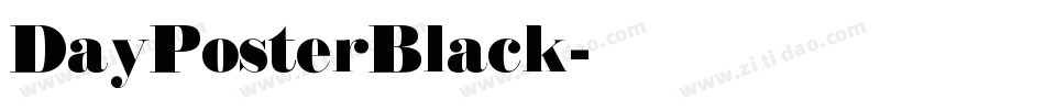 DayPosterBlack字体转换