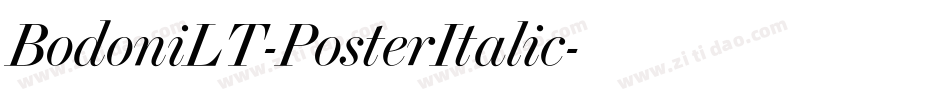 BodoniLT-PosterItalic字体转换