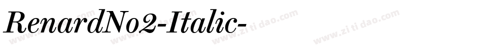 RenardNo2-Italic字体转换
