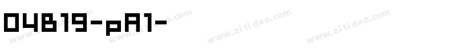 04B19-pA1字体转换