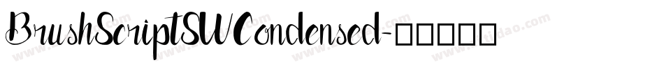 BrushScriptSWCondensed字体转换
