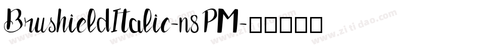 BrushieldItalic-n8PM字体转换