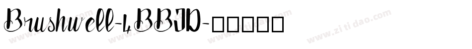 Brushwell-4BBJD字体转换