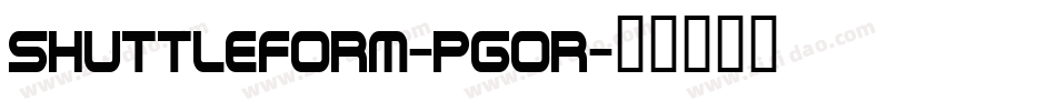 ShuttleForm-pgOr字体转换