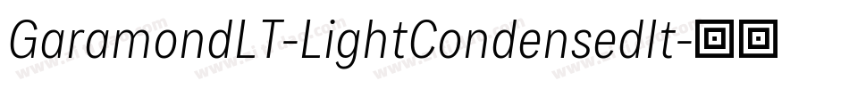 GaramondLT-LightCondensedIt字体转换