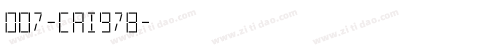 007-CAI978字体转换