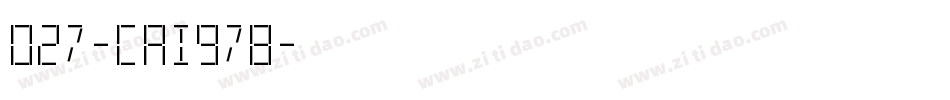 027-CAI978字体转换