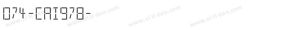 074-CAI978字体转换