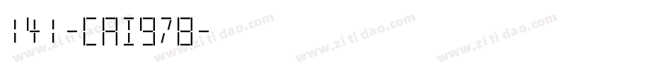 141-CAI978字体转换