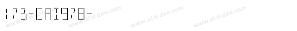 173-CAI978字体转换