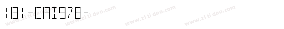 181-CAI978字体转换
