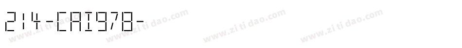 214-CAI978字体转换
