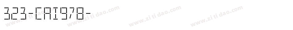 323-CAI978字体转换