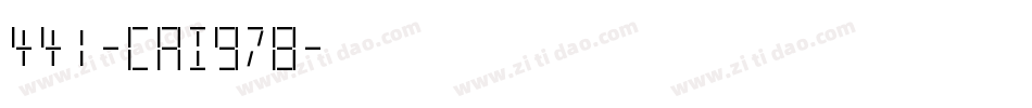 441-CAI978字体转换
