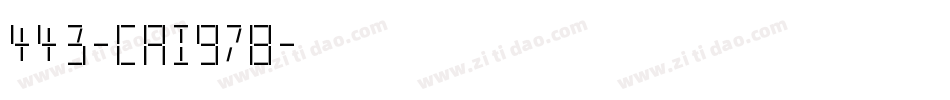 443-CAI978字体转换