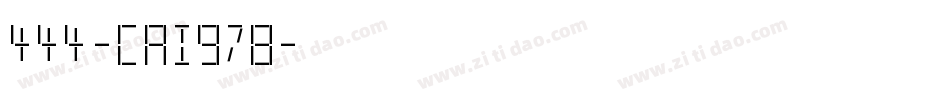 444-CAI978字体转换
