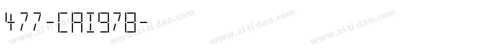 477-CAI978字体转换