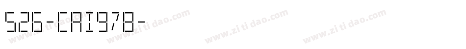 526-CAI978字体转换